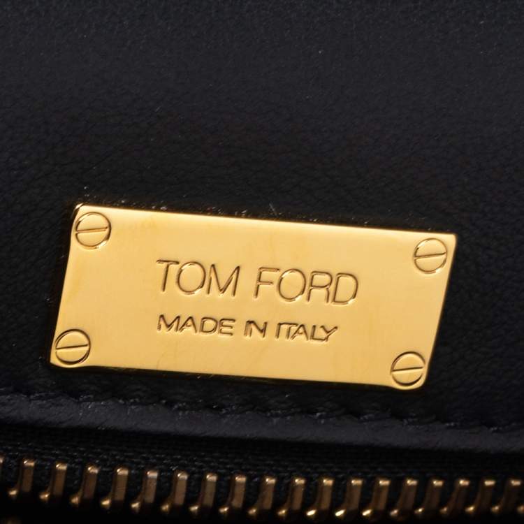 Pre Owned Tom Ford Metallic Burgundy Python Natalia Convertible Clutch
