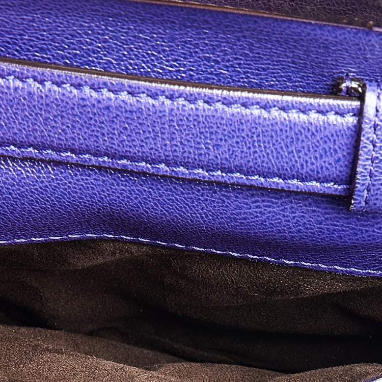 Pre Owned Tom Ford Purple Leather Mini Natalia Crossbody Bag