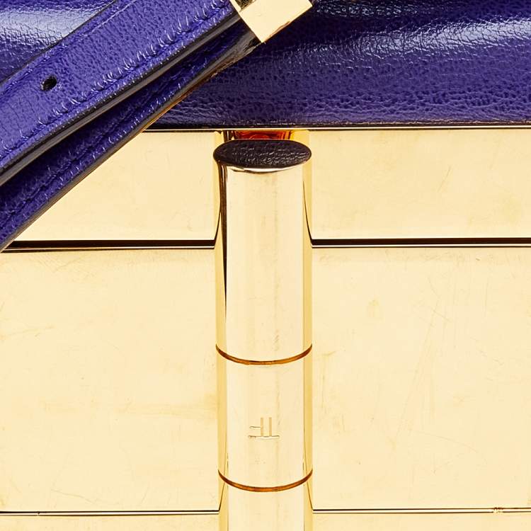 Pre Owned Tom Ford Purple Leather Mini Natalia Crossbody Bag