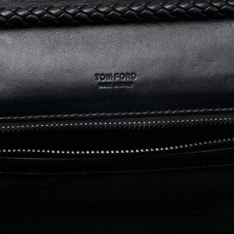 Pre Owned Tom Ford Black Leather and Pony Hair Natalia Shoulder Bag