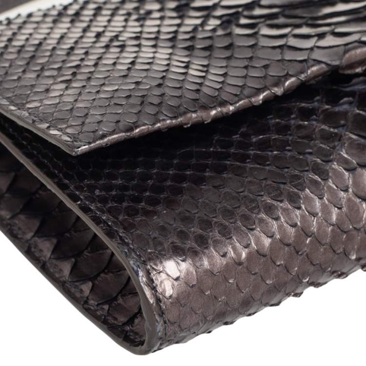 Pre Owned Tom Ford Metallic Python Alix Zip and Padlock Shoulder Bag
