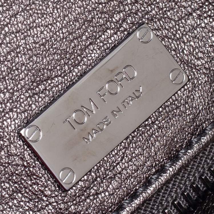 Pre Owned Tom Ford Metallic Python Alix Zip and Padlock Shoulder Bag