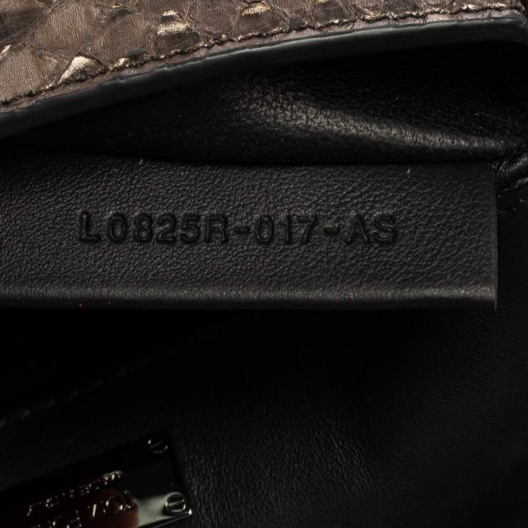 Pre Owned Tom Ford Metallic Olive Green Python Mini Natalia Crossbody Bag