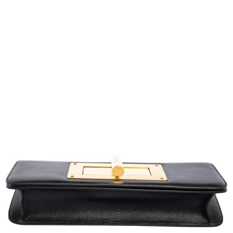 Pre Owned Tom Ford Black Leather Natalia Convertible Clutch