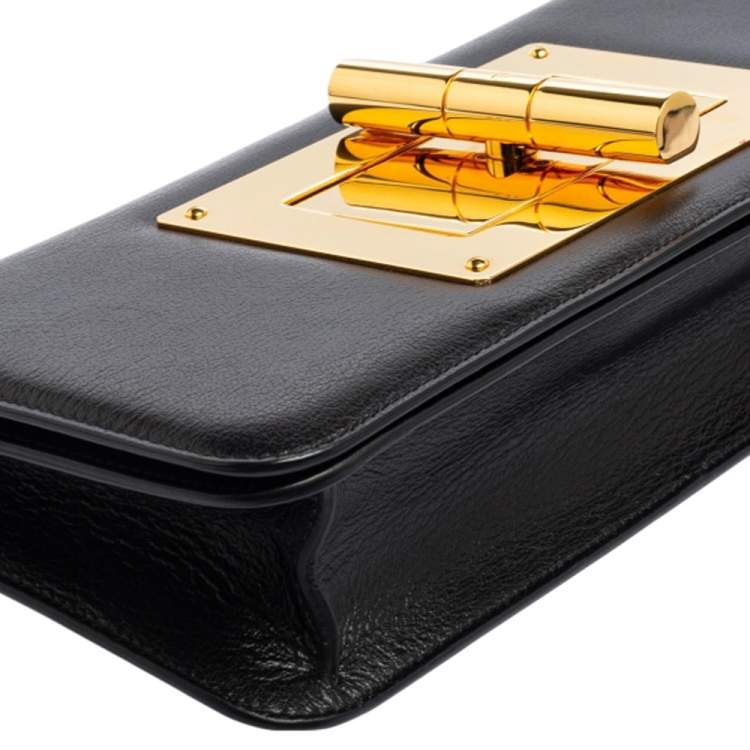 Pre Owned Tom Ford Black Leather Natalia Convertible Clutch
