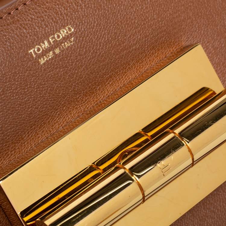 Pre Owned Tom Ford Brown Leather Small Natalia Shoulder Bag
