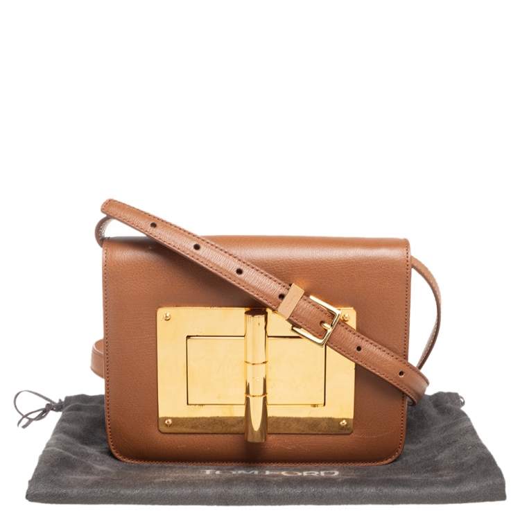 Pre Owned Tom Ford Brown Leather Small Natalia Shoulder Bag