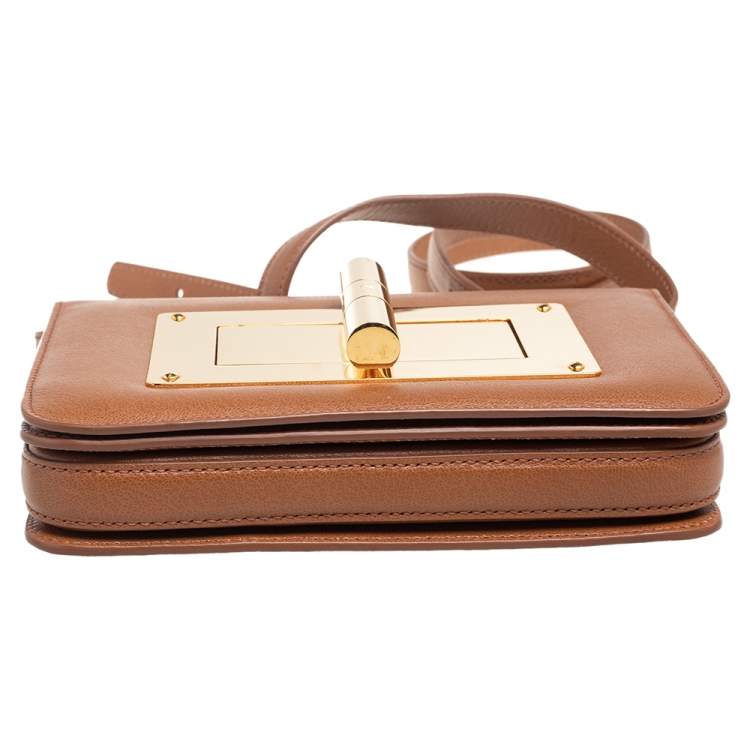 Pre Owned Tom Ford Brown Leather Small Natalia Shoulder Bag