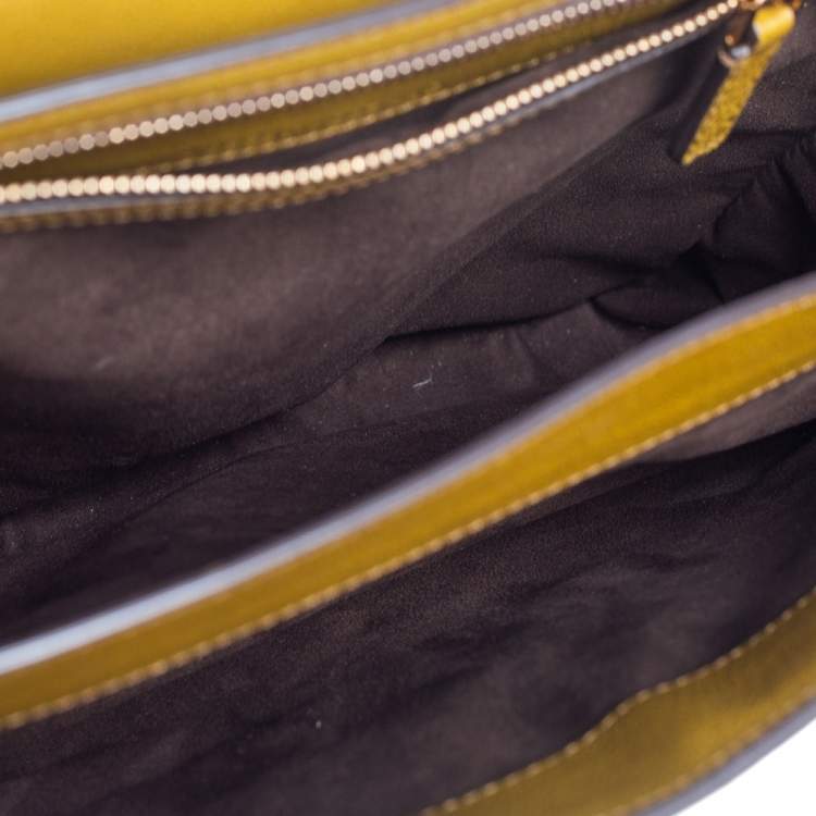 Pre Owned Tom Ford Green Suede and Leather Medium Natalia Shoulder Bag