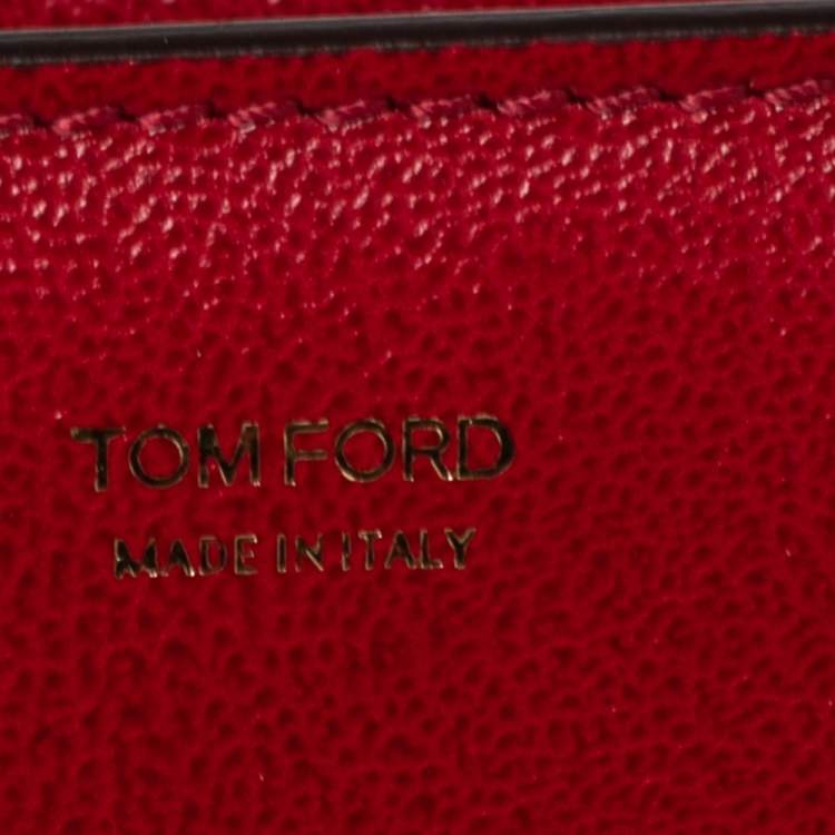 Pre Owned Tom Ford Red Calf Hair and Leather Natalia Crossbody Bag