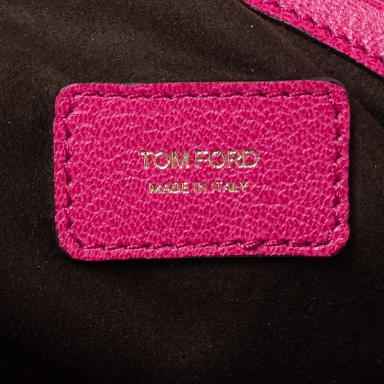 Pre Owned Tom Ford Pink Calf Hair Natalia Convertible Clutch