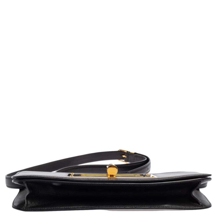 مملوكة مسبقًا Tom Ford Black Leather Natalia Convertible Clutch