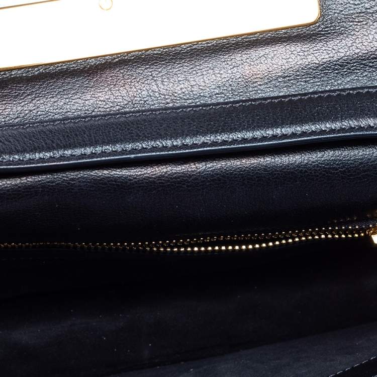 مملوكة مسبقًا Tom Ford Black Leather Natalia Convertible Clutch