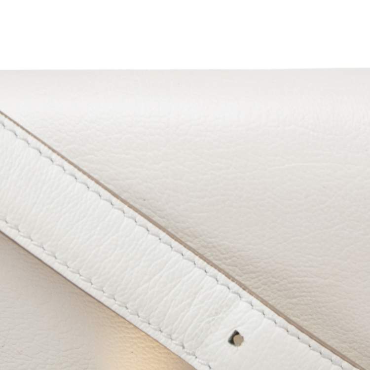 Pre Owned Tom Ford White Leather Large Natalia Shoulder Bag