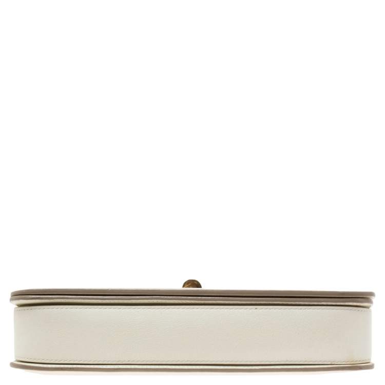 Pre Owned Tom Ford White Leather Large Natalia Shoulder Bag
