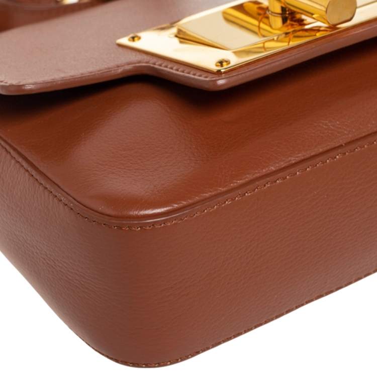 Pre Owned Tom Ford Brown Leather Small Natalia Shoulder Bag