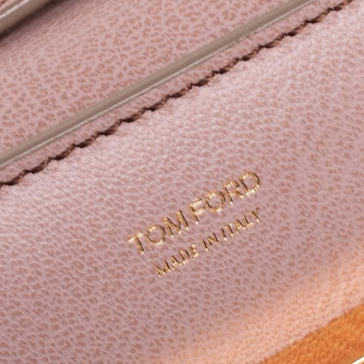 Pre Owned Tom Ford Pink Leather Natalia Convertible Clutch