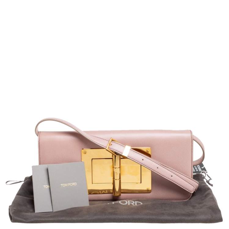 Pre Owned Tom Ford Pink Leather Natalia Convertible Clutch