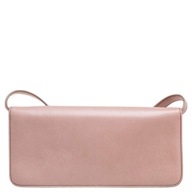 Pre Owned Tom Ford Pink Leather Natalia Convertible Clutch