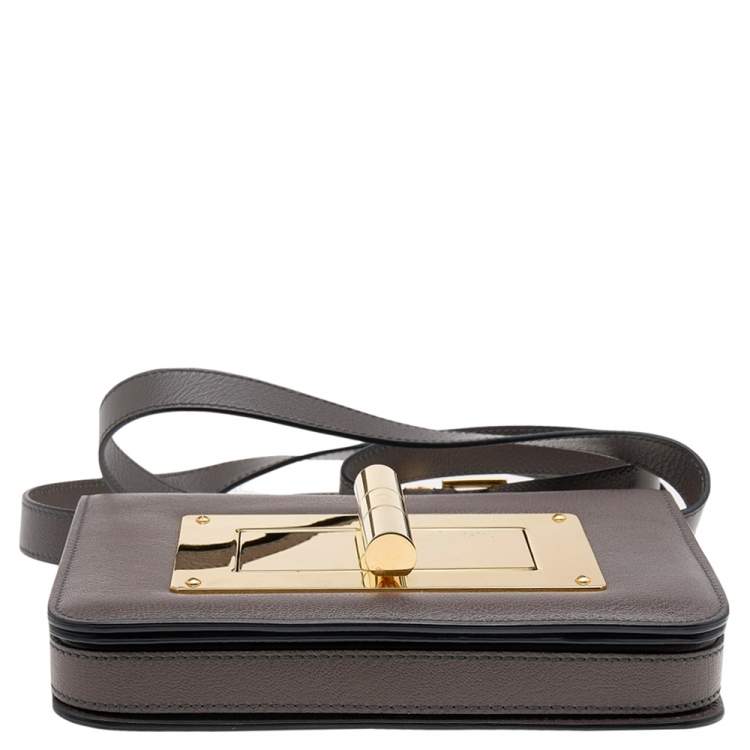Pre Owned Tom Ford Brown Leather Small Natalia Shoulder Bag
