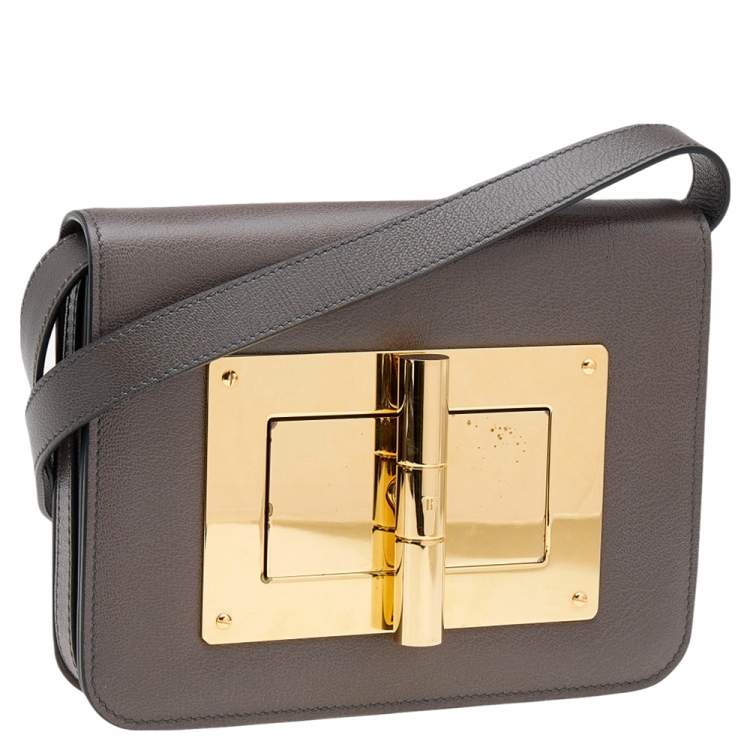 Pre Owned Tom Ford Brown Leather Small Natalia Shoulder Bag