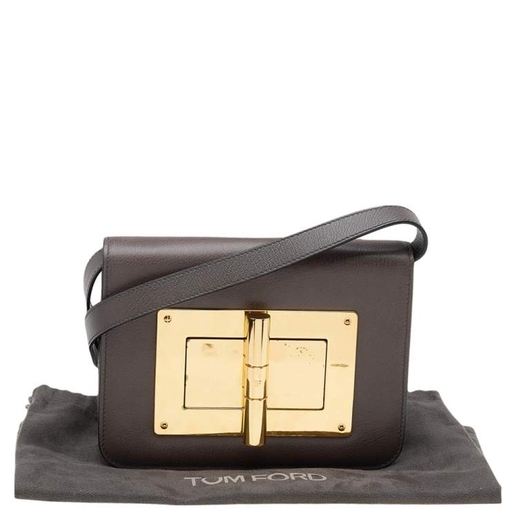 Pre Owned Tom Ford Brown Leather Small Natalia Shoulder Bag