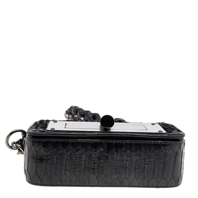 Pre Owned Tom Ford Black Python Natalia Shoulder Bag