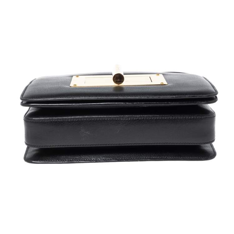 Pre Owned Tom Ford Black Leather Large Natalia Shoulder Bag