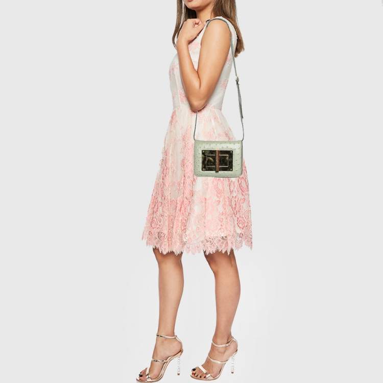 Tom Ford Mini Shoulder Bag In Croc-embossed Leather in Pink