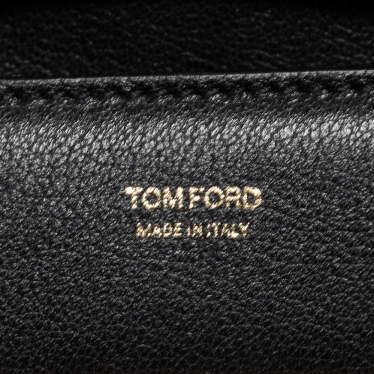 Pre Owned Tom Ford Black Leather Small Natalia Shoulder Bag