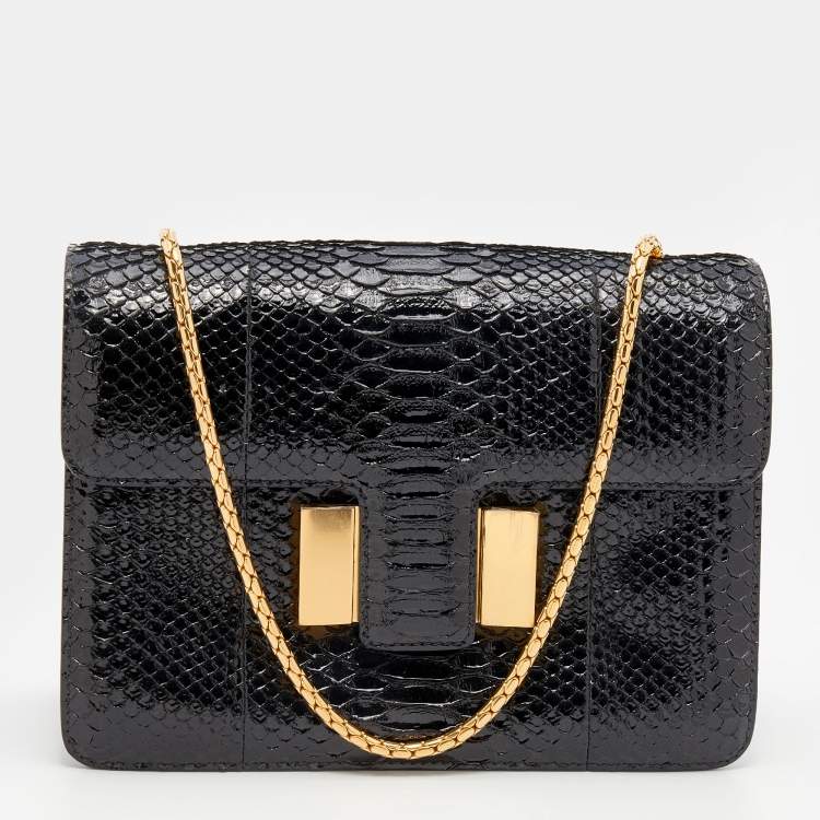 Tom Ford Black Python Medium Sienna Shoulder Bag Tom Ford | TLC