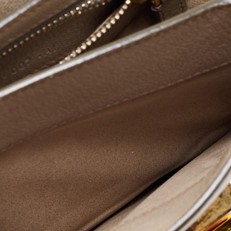 Pre Owned Tom Ford Grey Leather Medium Natalia Crossbody Bag
