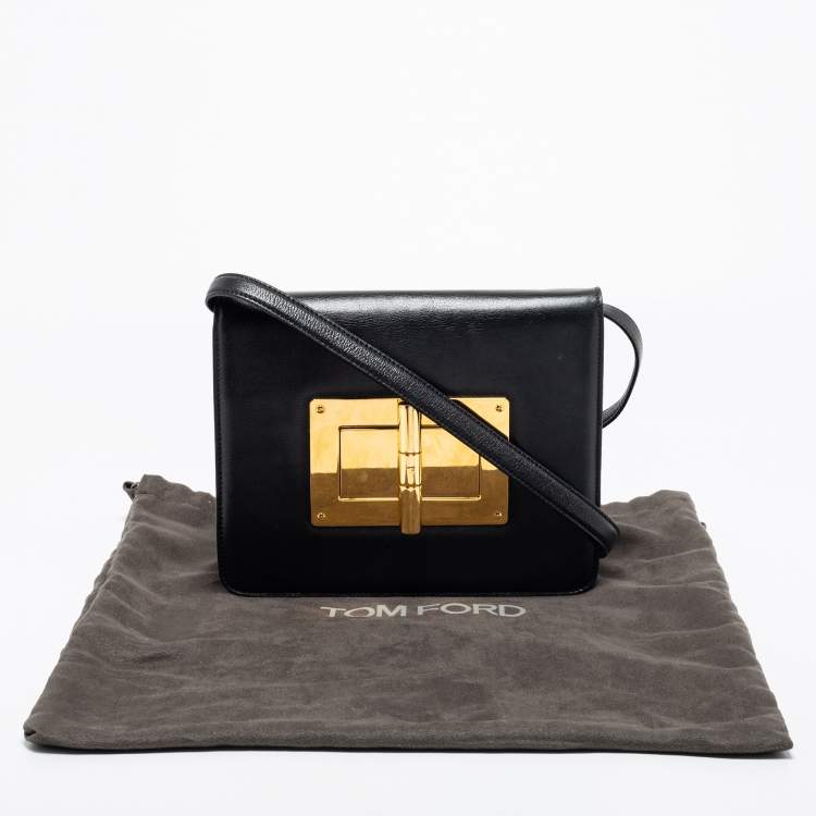 Pre Owned Tom Ford Black Leather Natalia Crossbody Bag