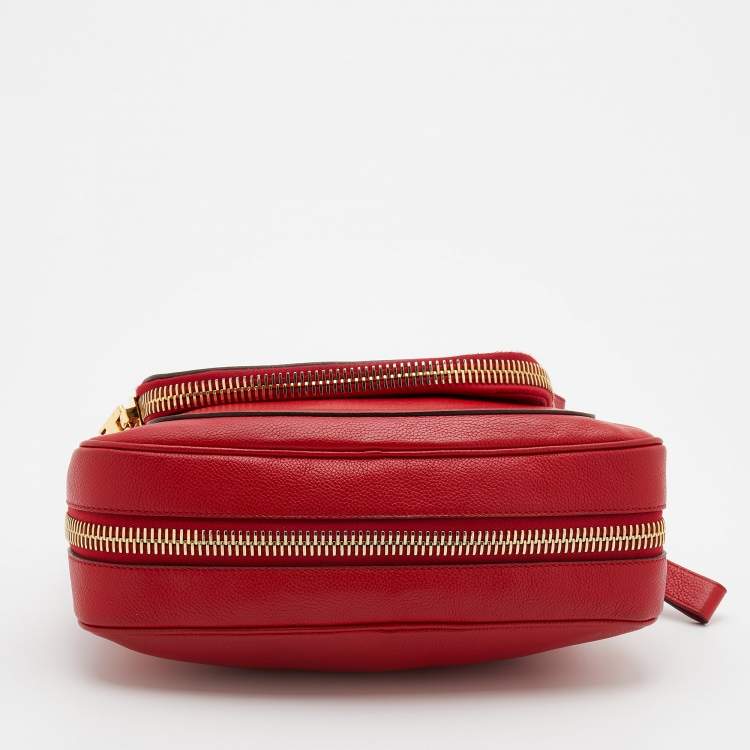 Pre Owned Tom Ford Red Leather Mini Jennifer Shoulder Bag