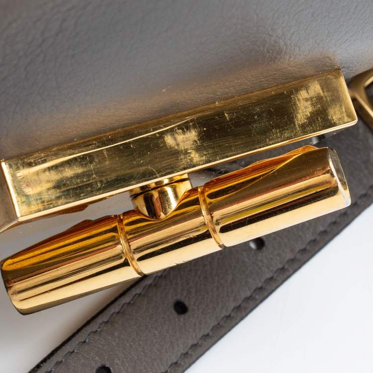 مملوكة مسبقًا Tom Ford Grey Leather Small Natalia Crossbody Bag