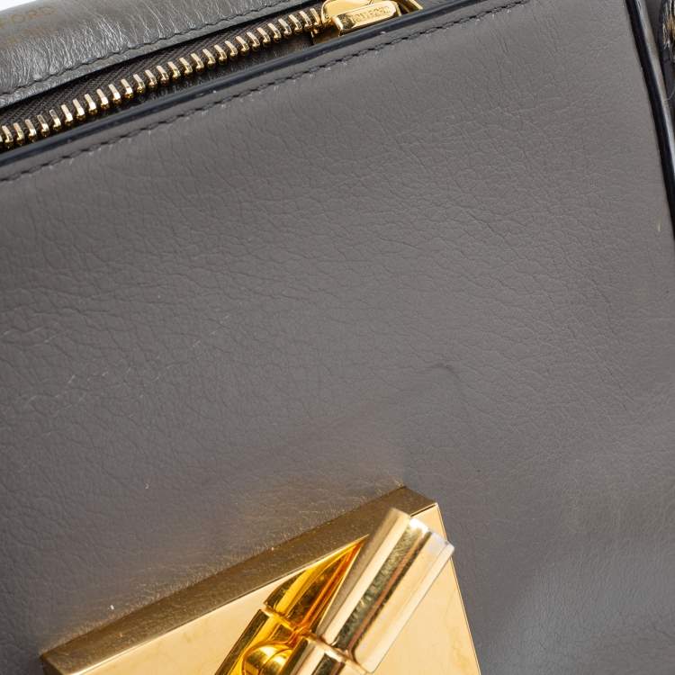 مملوكة مسبقًا Tom Ford Grey Leather Small Natalia Crossbody Bag