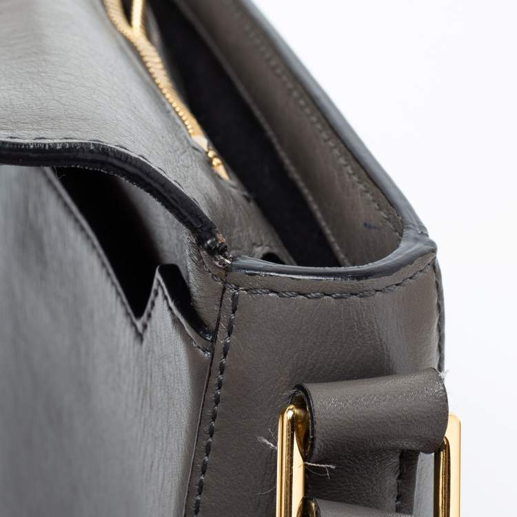 مملوكة مسبقًا Tom Ford Grey Leather Small Natalia Crossbody Bag