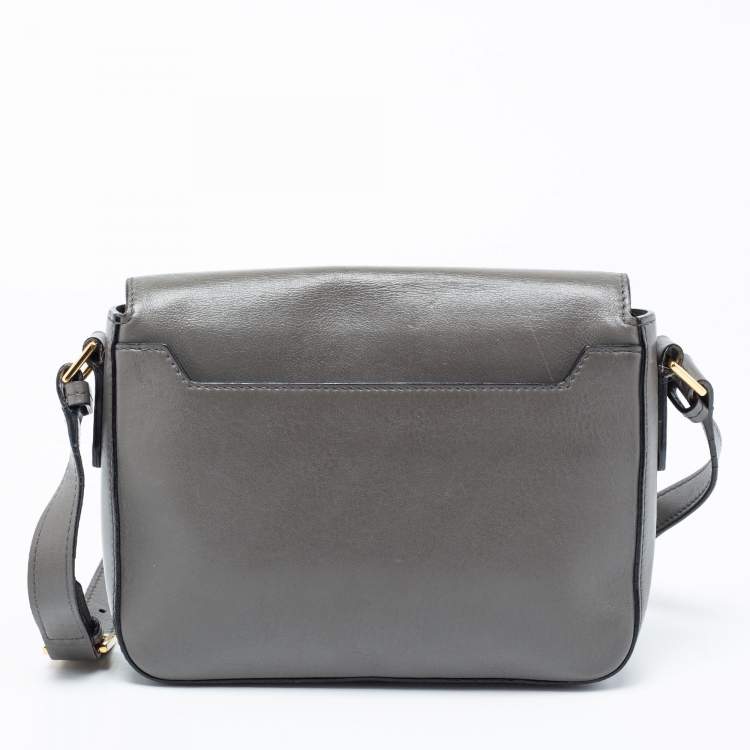 مملوكة مسبقًا Tom Ford Grey Leather Small Natalia Crossbody Bag