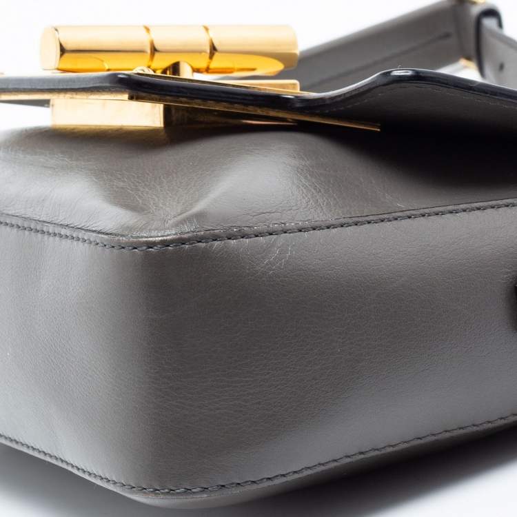 مملوكة مسبقًا Tom Ford Grey Leather Small Natalia Crossbody Bag