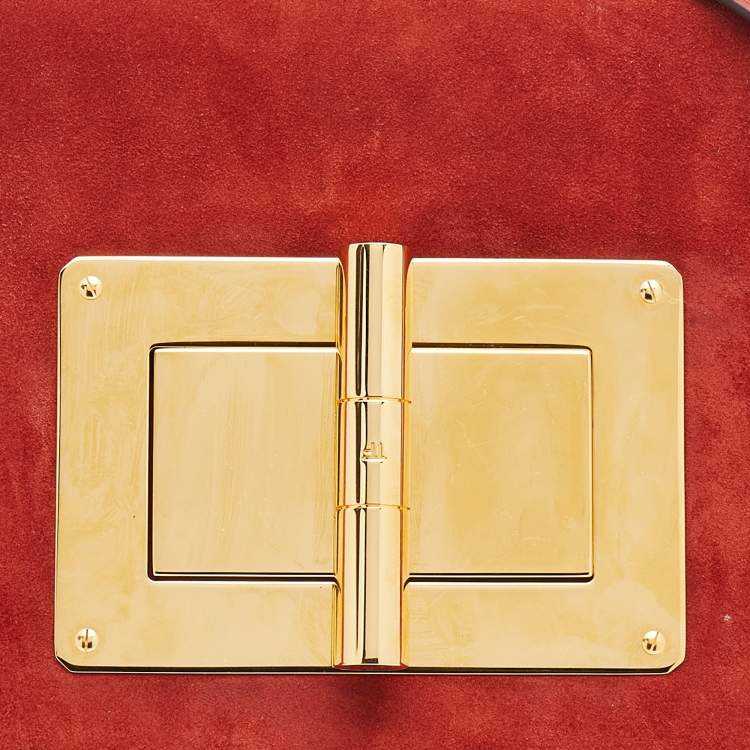 Pre Owned Tom Ford Rust Orange Suede Natalia Convertible Clutch