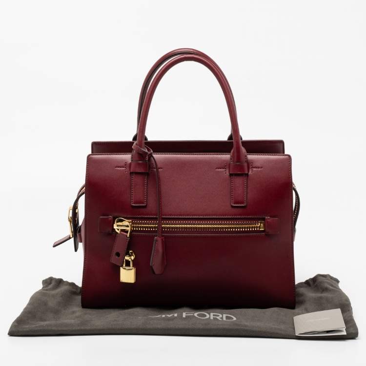 Pre Owned Tom Ford Red Leather Charlotte Tote