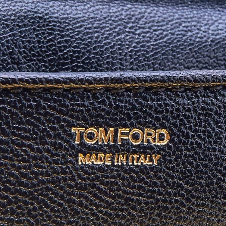 Pre Owned Tom Ford Black Leather Mini Natalia Crossbody Bag