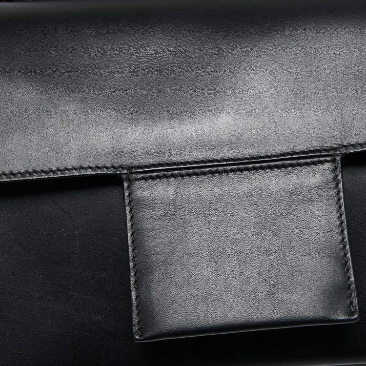 Pre Owned Tom Ford Black Leather Flap Shoulder Bag