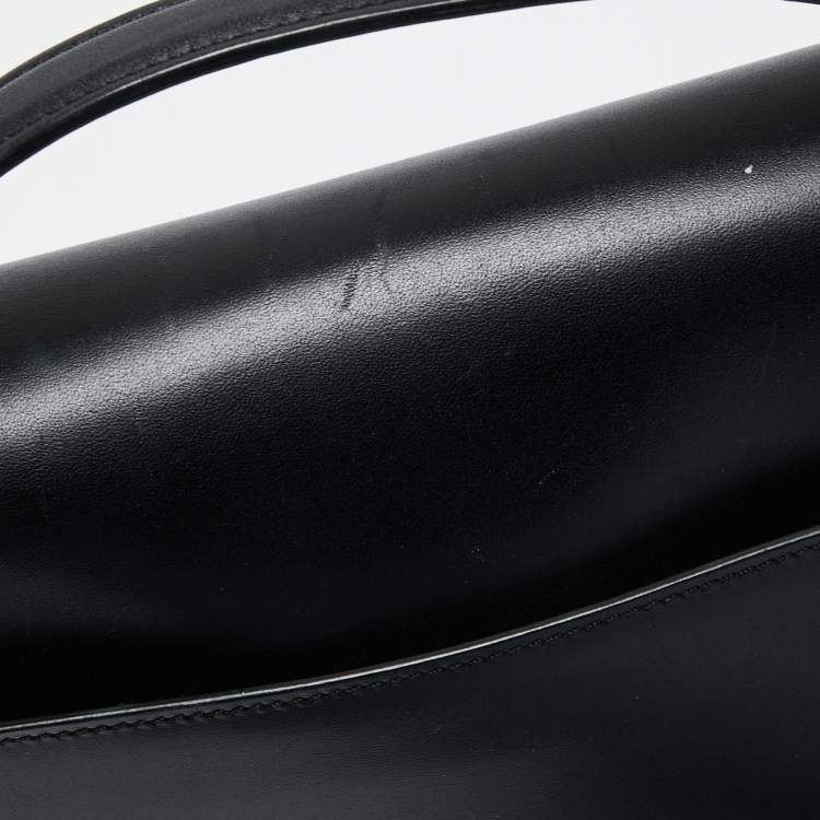 Pre Owned Tom Ford Black Leather Flap Shoulder Bag
