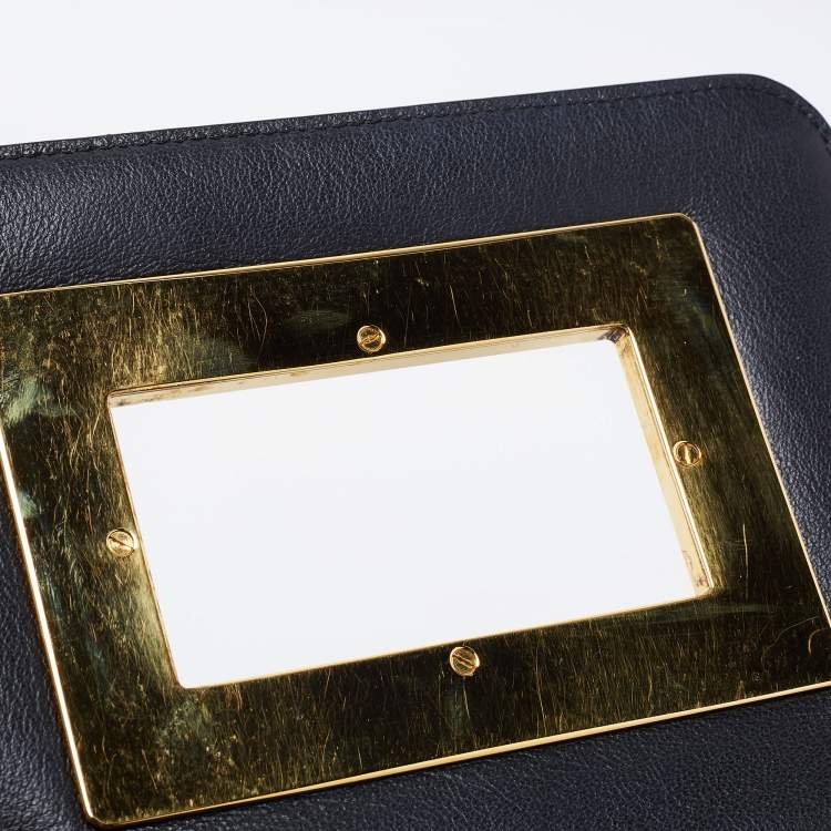 Pre Owned Tom Ford Black Leather Small Natalia Crossbody Bag