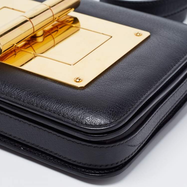 Pre Owned Tom Ford Black Leather Small Natalia Crossbody Bag