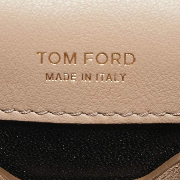 Pre Owned Tom Ford Grey Leather Natalia Shoulder Bag
