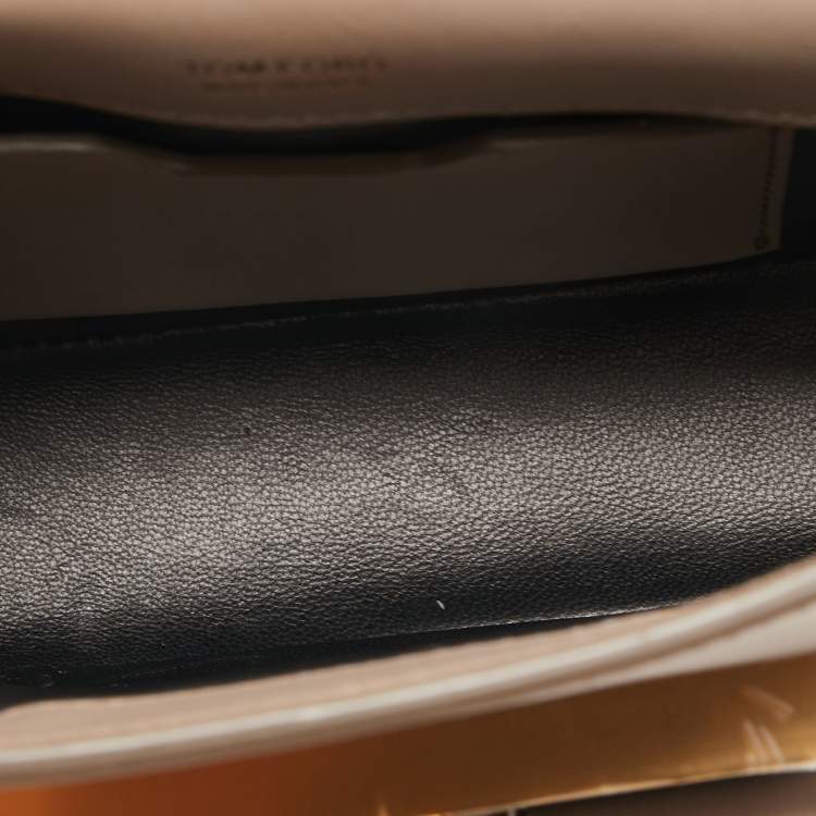 Pre Owned Tom Ford Grey Leather Natalia Shoulder Bag