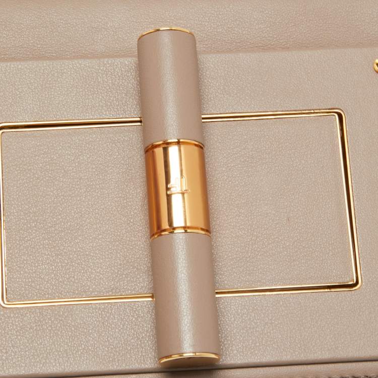 Pre Owned Tom Ford Grey Leather Natalia Shoulder Bag