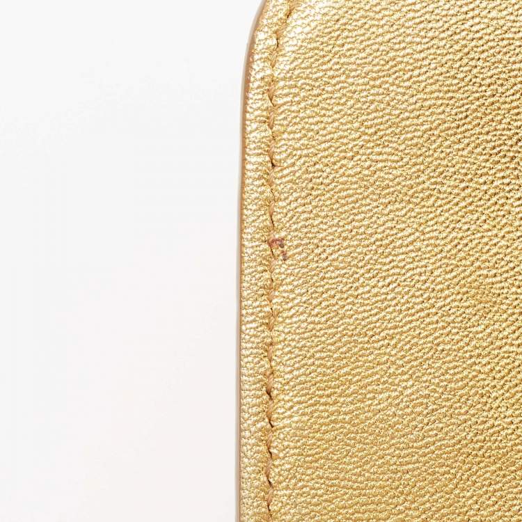 Pre Owned Tom Ford Gold Python Small Natalia Crossbody Bag